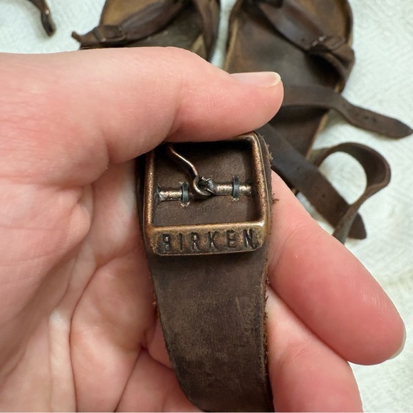 Birkenstock Yara  Brown Leather Ankle Strap Sandals - Picture 9 of 9